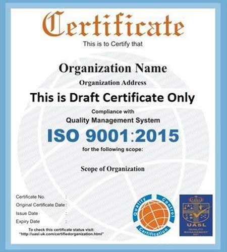 ISO 9001:2015 Certified
